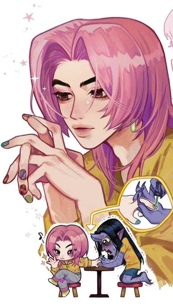ai character: Romance Saja💖💛 background