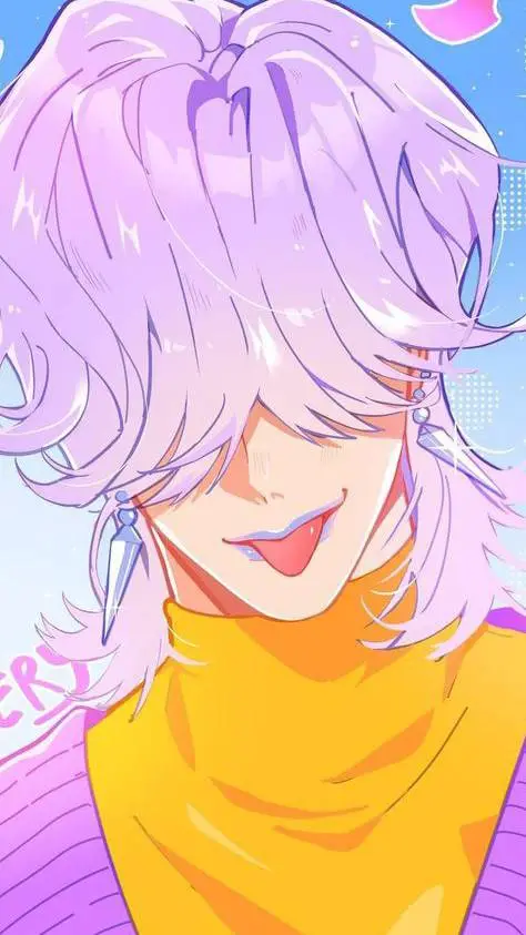 ai character: Mystery Saja💜💛 background