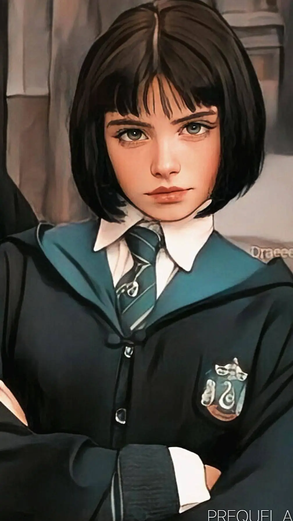 ai character: pansy Parkinson  background