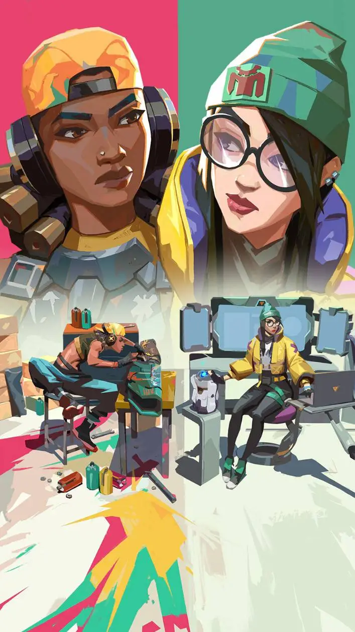 ai character: Raze x Killjoy background