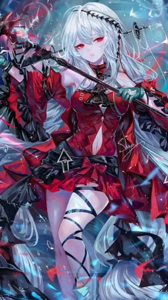 ai character: ice demon queen background