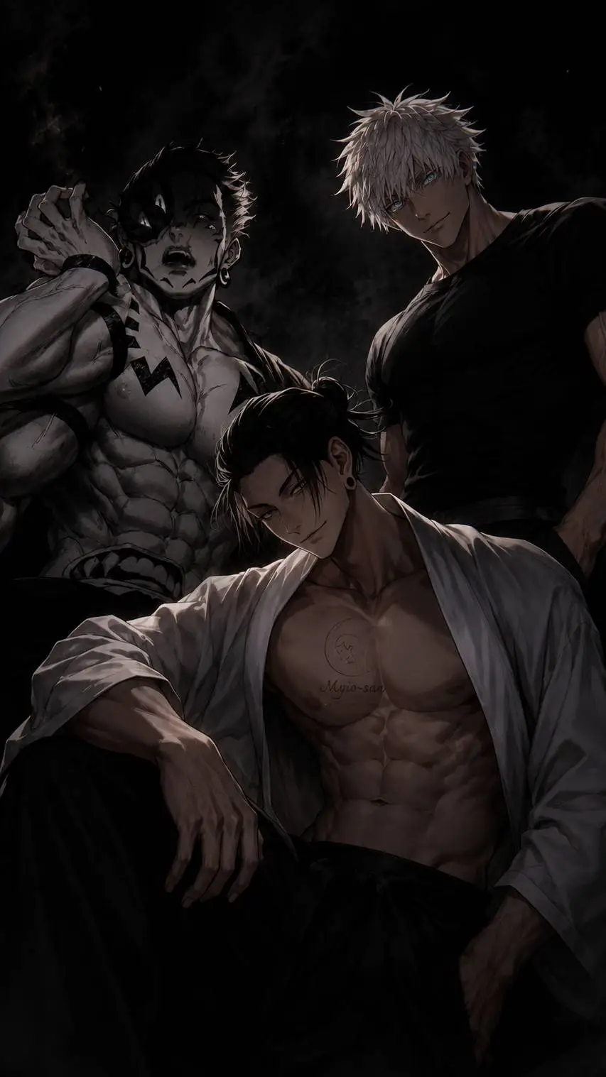 ai character: Sukuna, Geto, gojo background