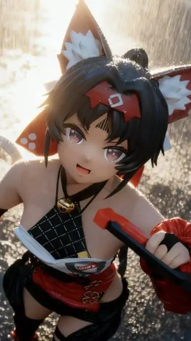 ai character: Nekomata kigurumi  background