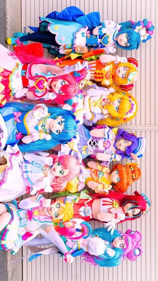 ai character: Pretty Cures con background