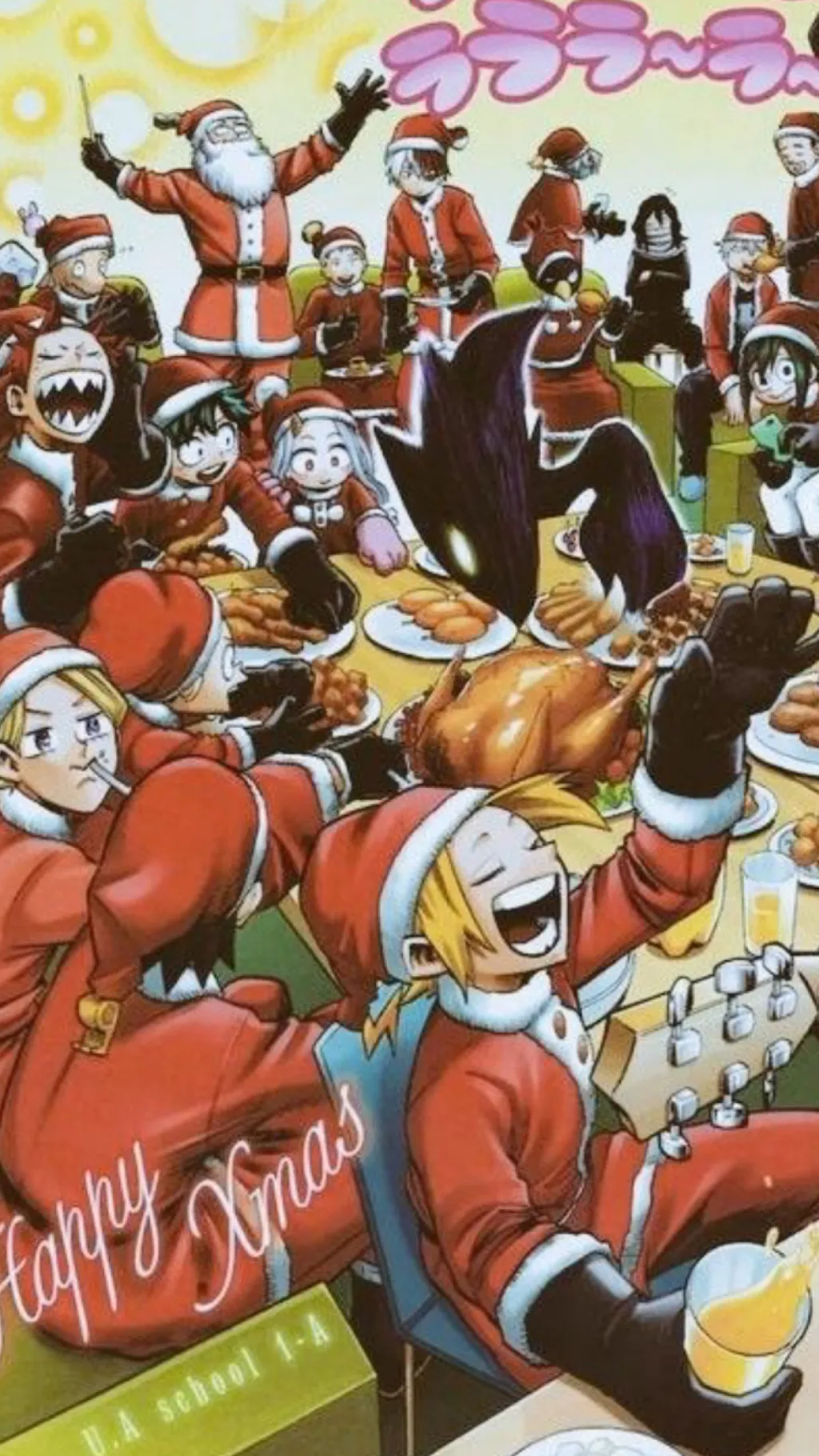 ai character: Mha Christmas  background