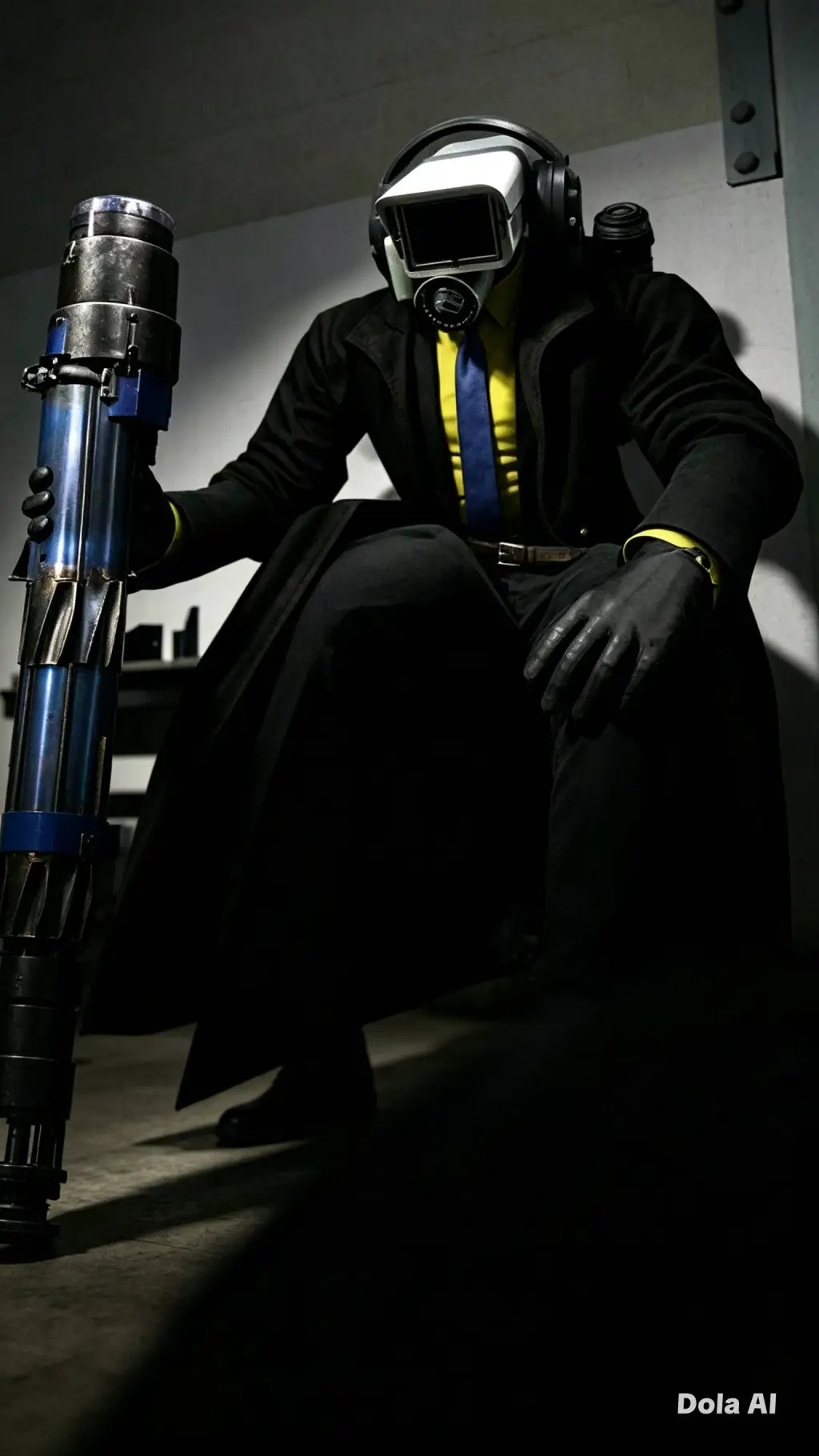 ai character: Yellow Cameraman background