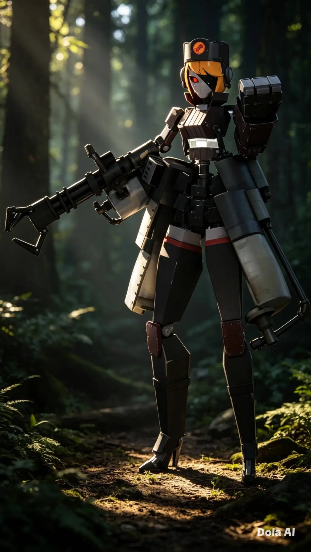 ai character: Sasha The Minigun background