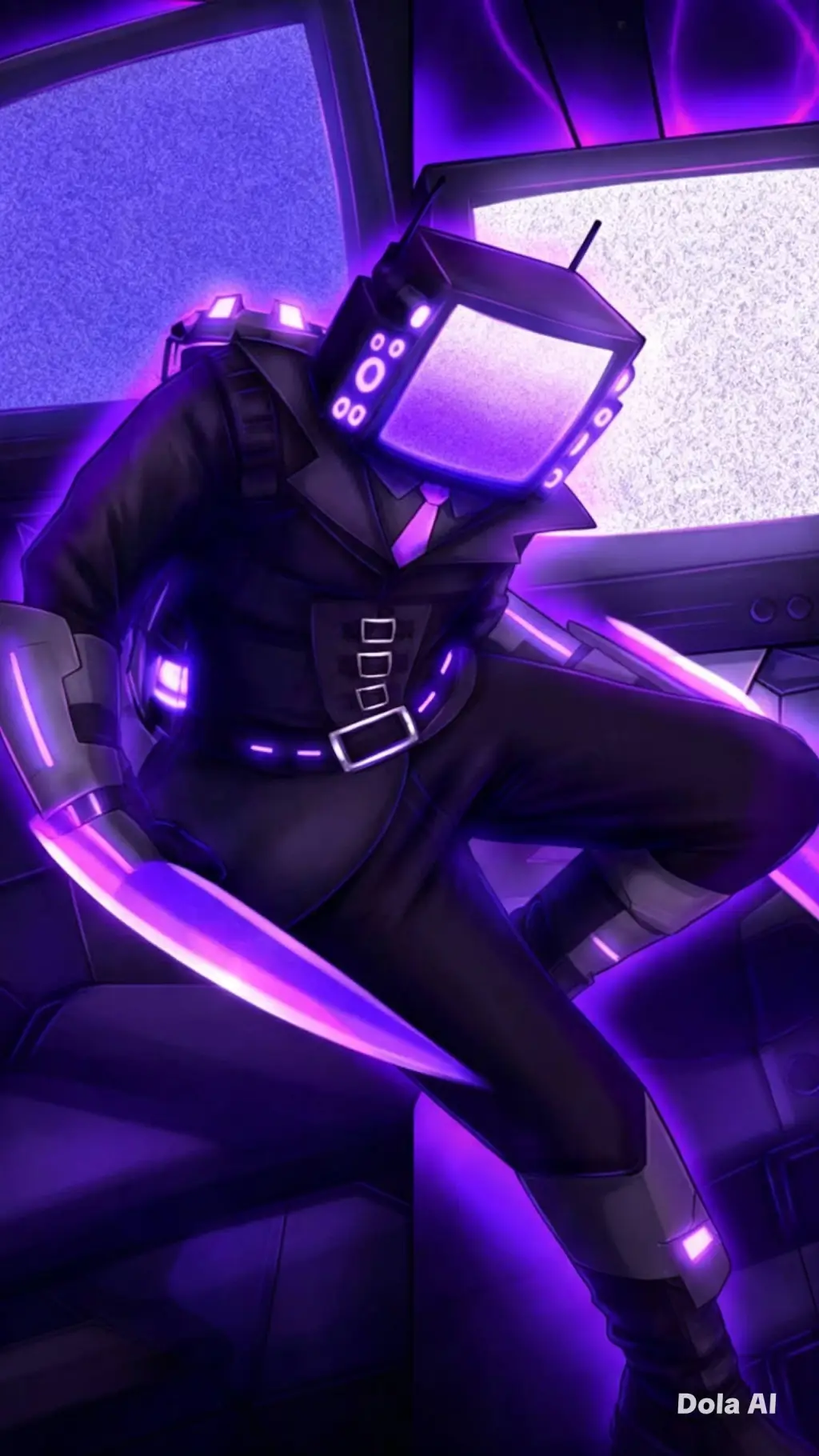 ai character: TV Man Fighter background