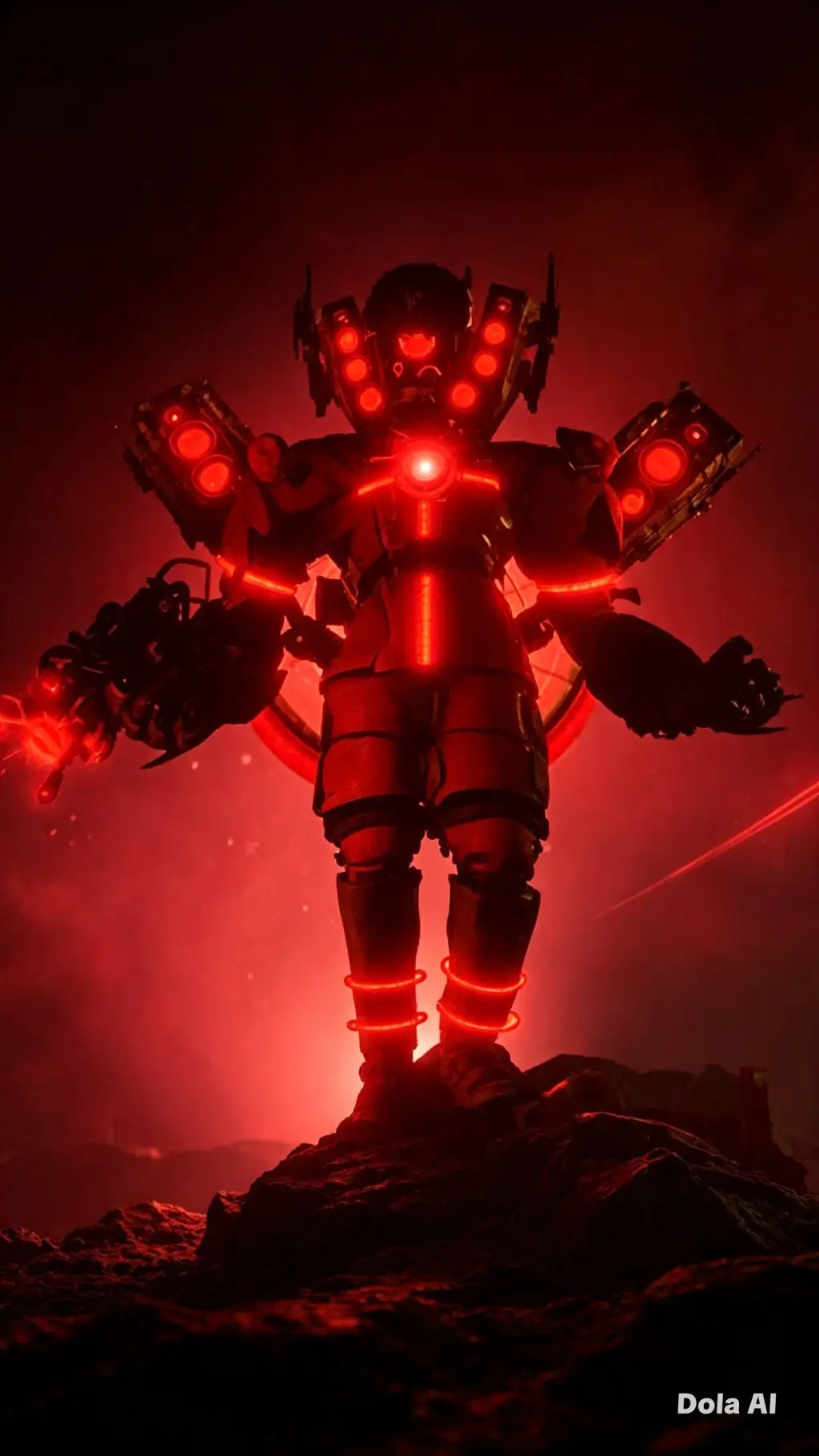 ai character: Titan Speakerman  background