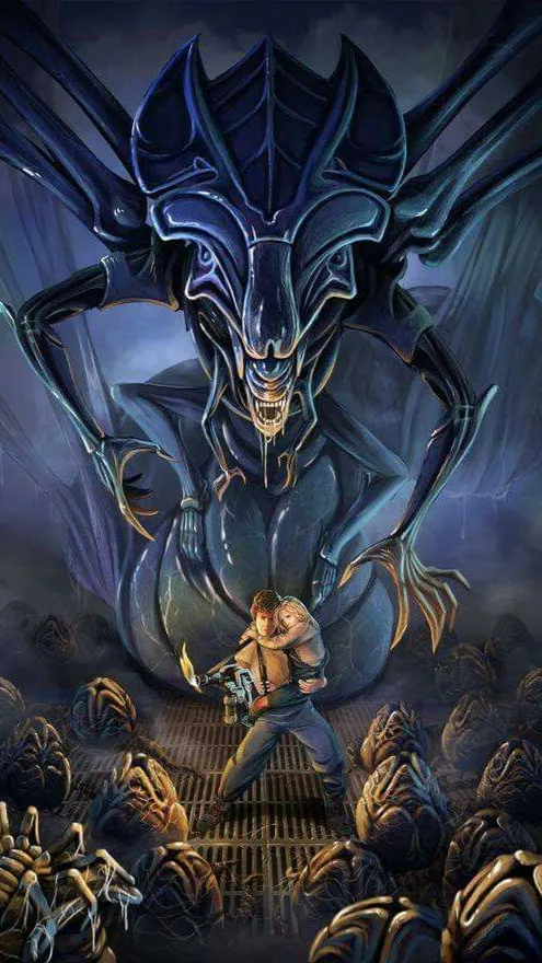 ai character: Xenomorph Queen background