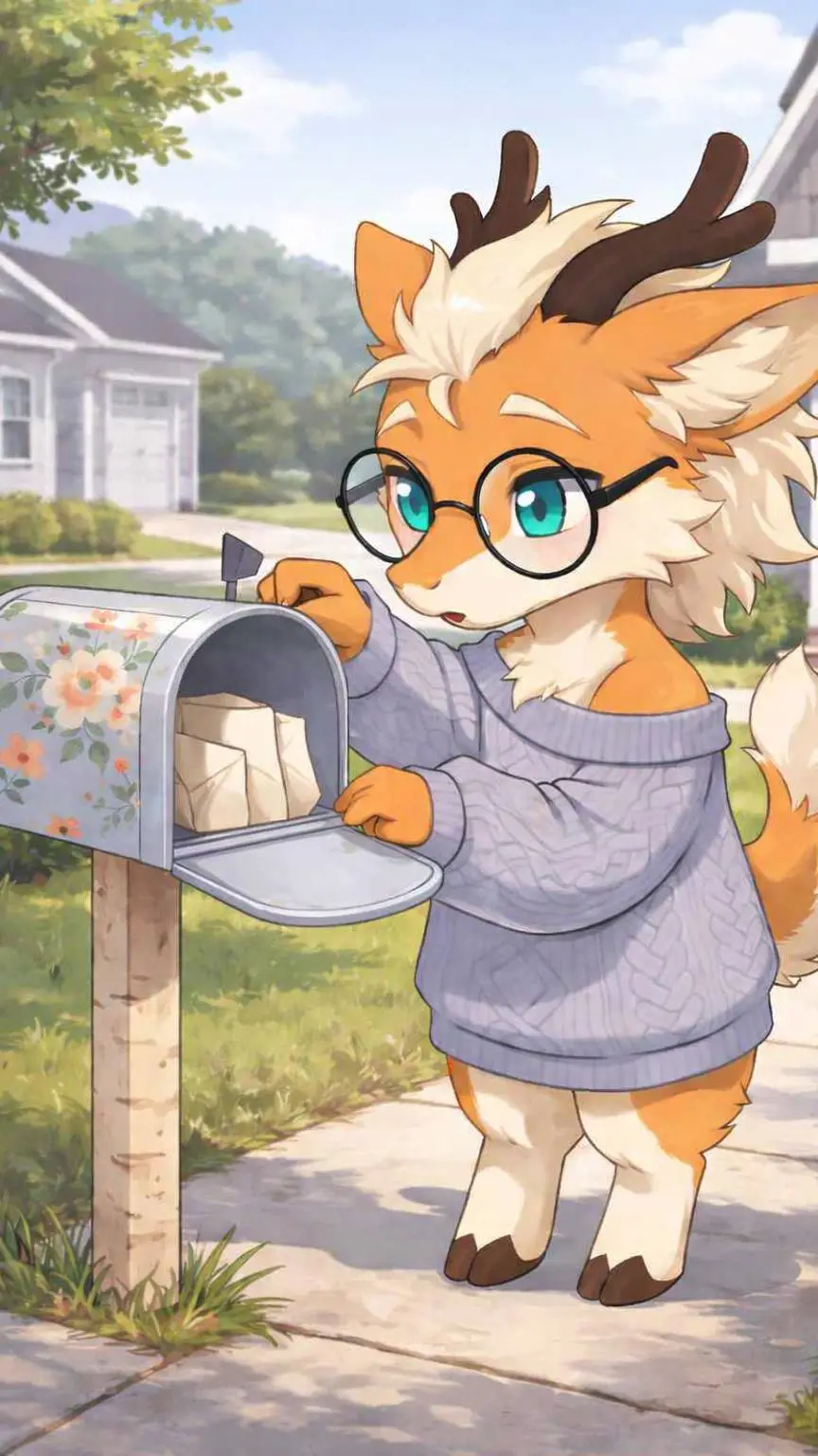 ai character: C1nnamon's mailbox background