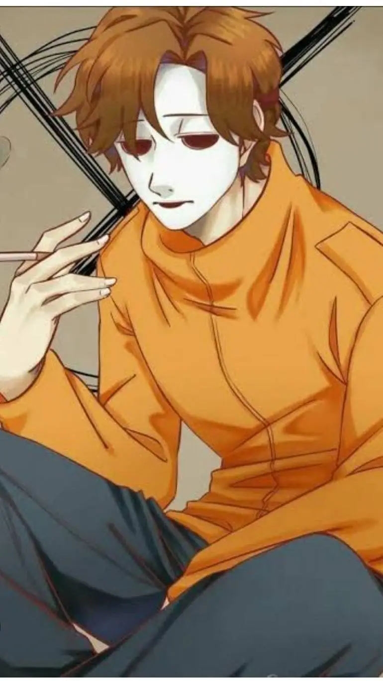 ai character: Masky / Tim  background