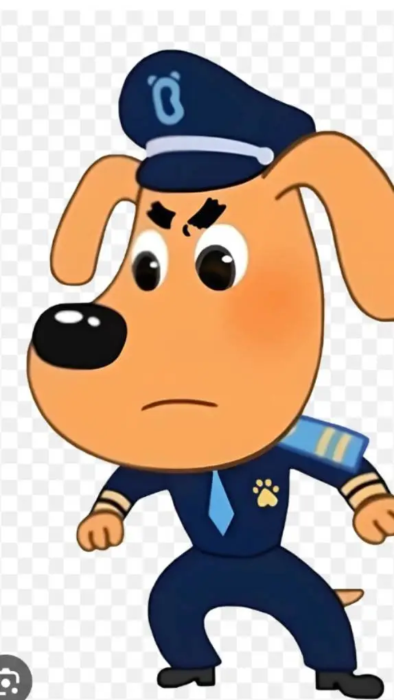 ai character: sheriff labrador  background