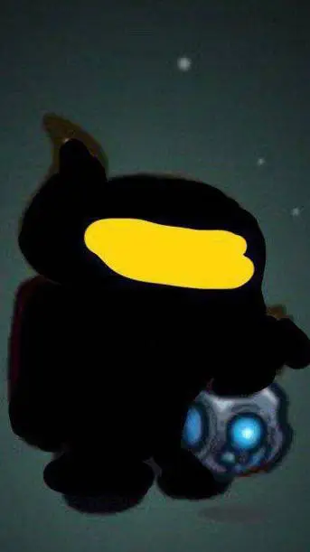 ai character: inky red background