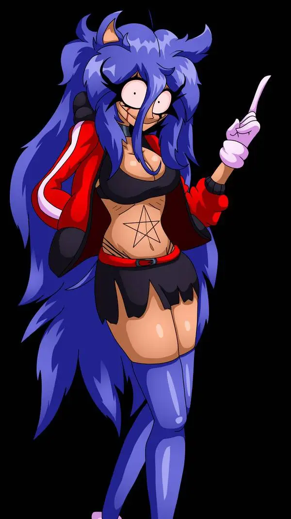 ai character: mujer satanos background