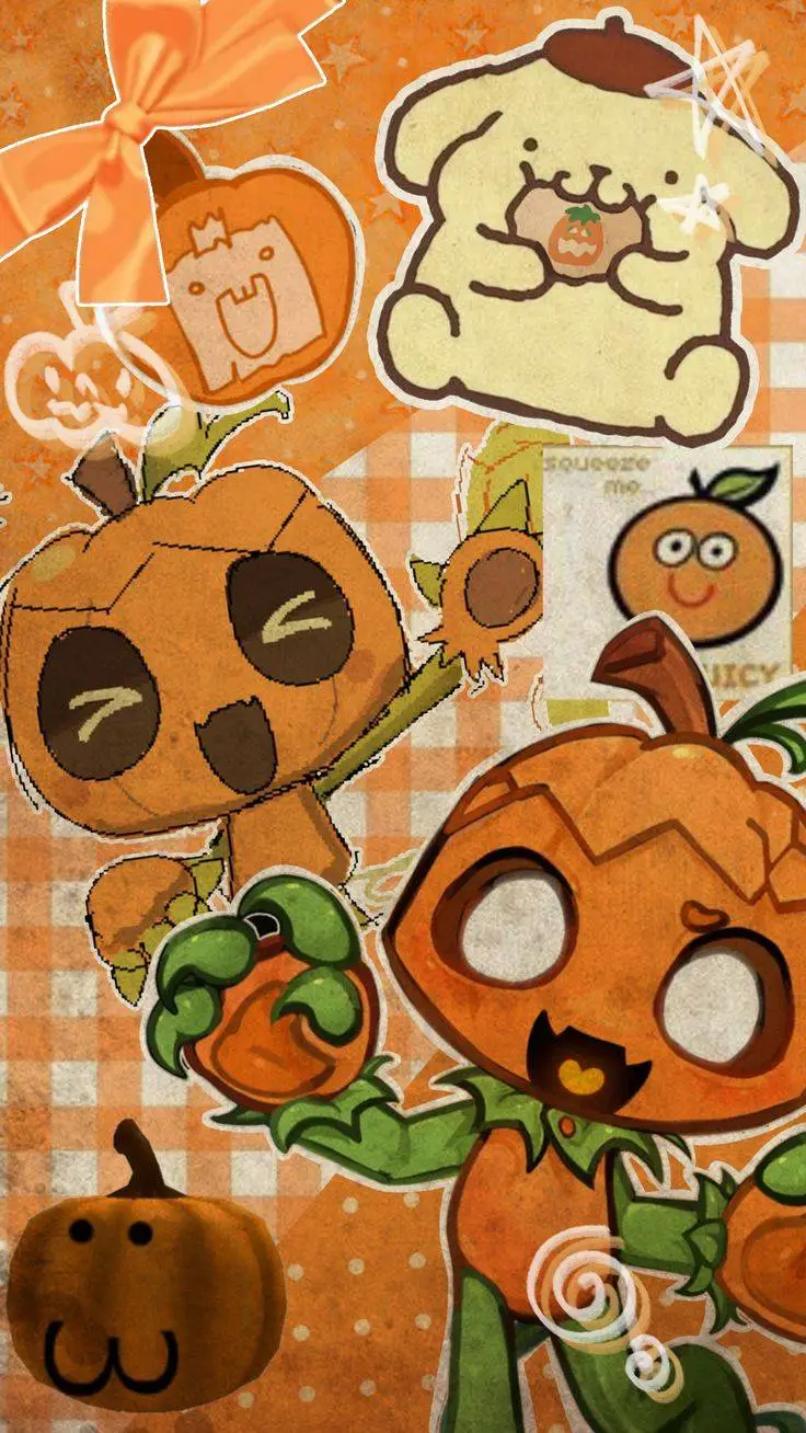 ai character: gourdy Holloway!!🎃 background