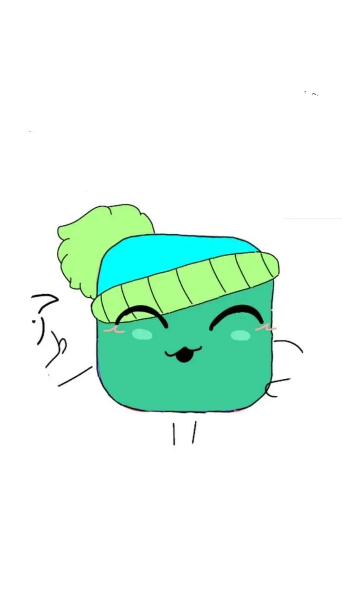 ai character: scuirly!🟩🔵 background