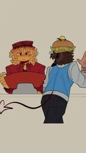 ai character: pizzaburger again🥲 background