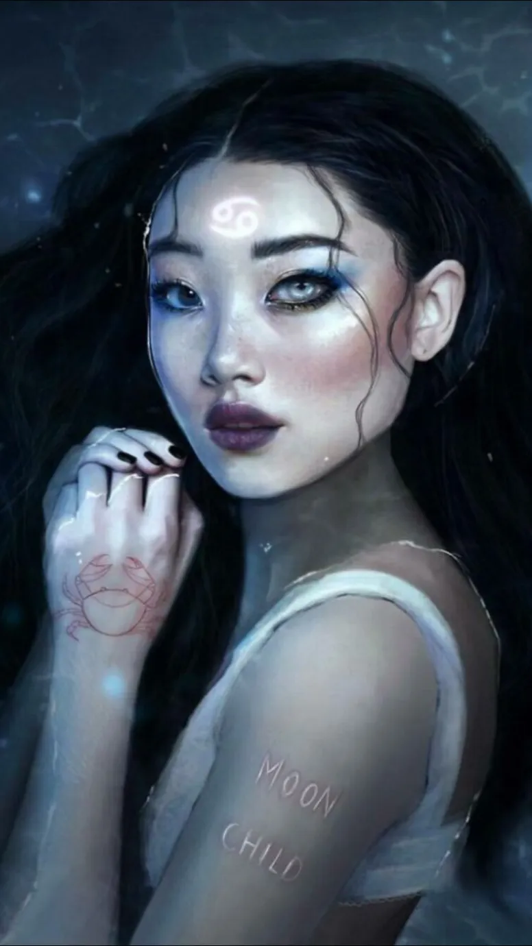 ai character: Cancer ♋️  background