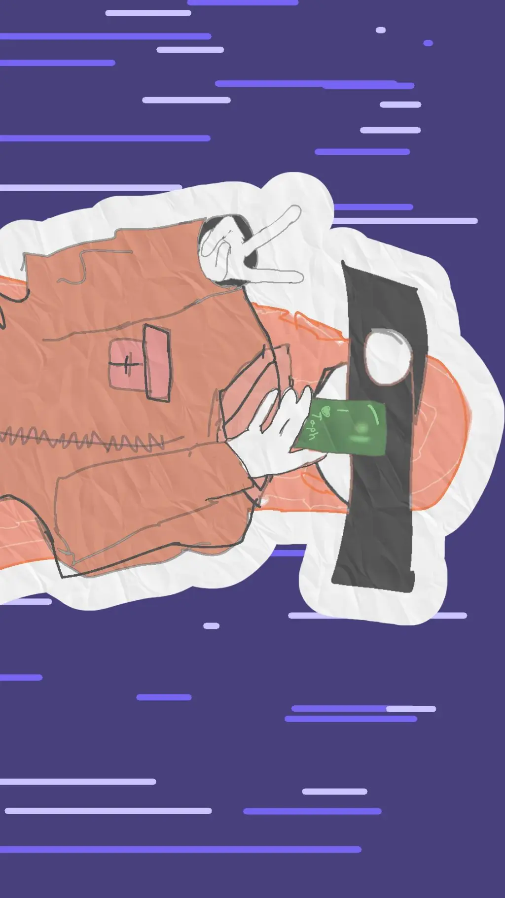 ai character: I'm lazy again background