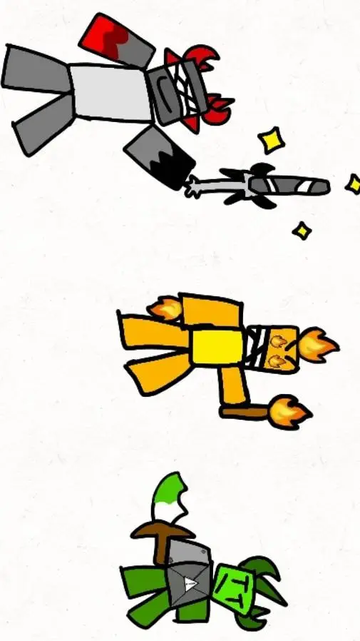 ai character: The trio.  background