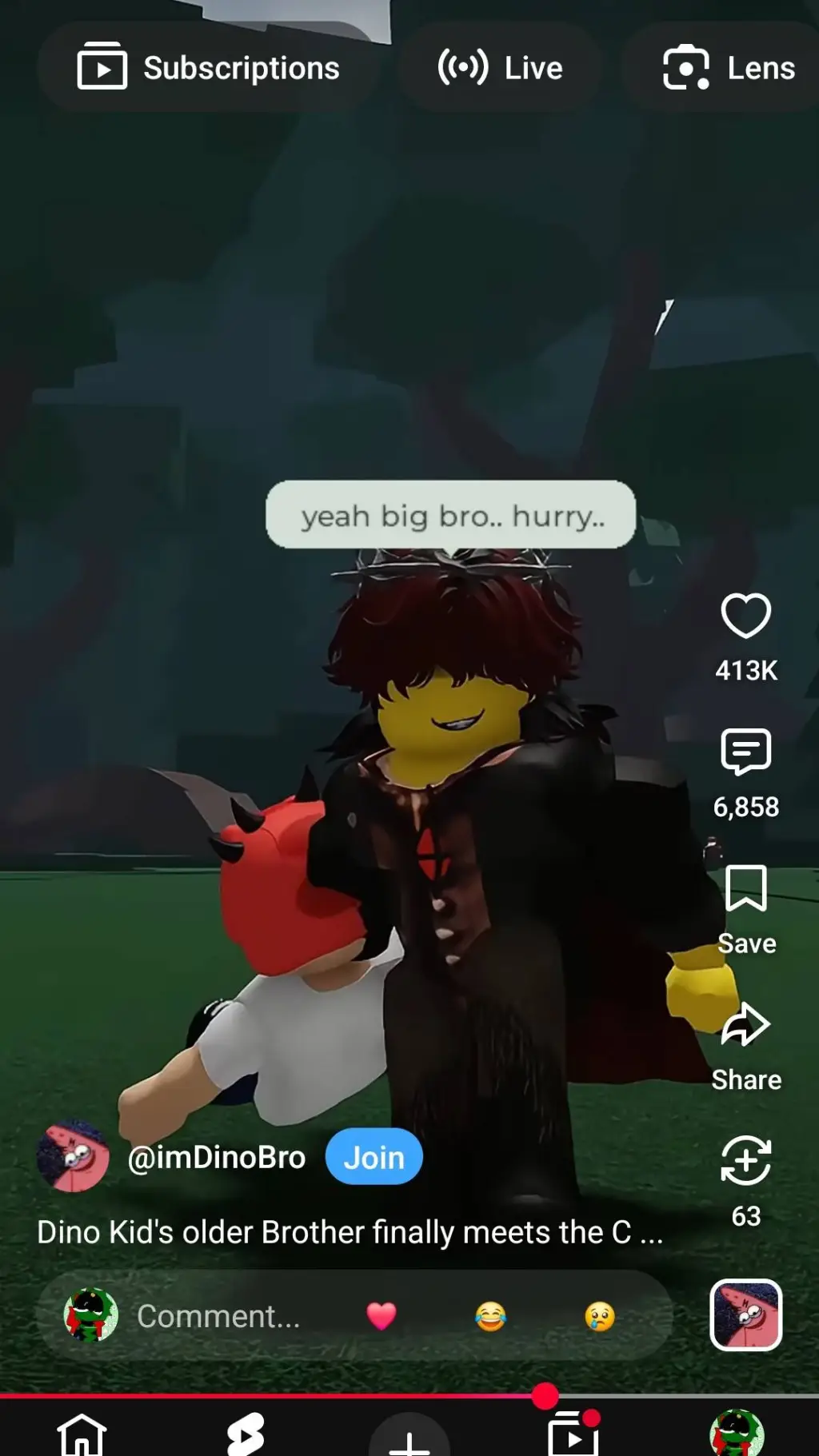 ai character: dino bro background