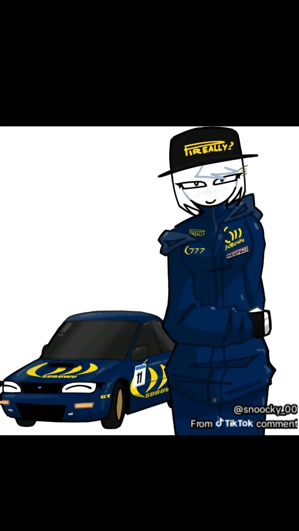 ai character: Subaru Girl love u background