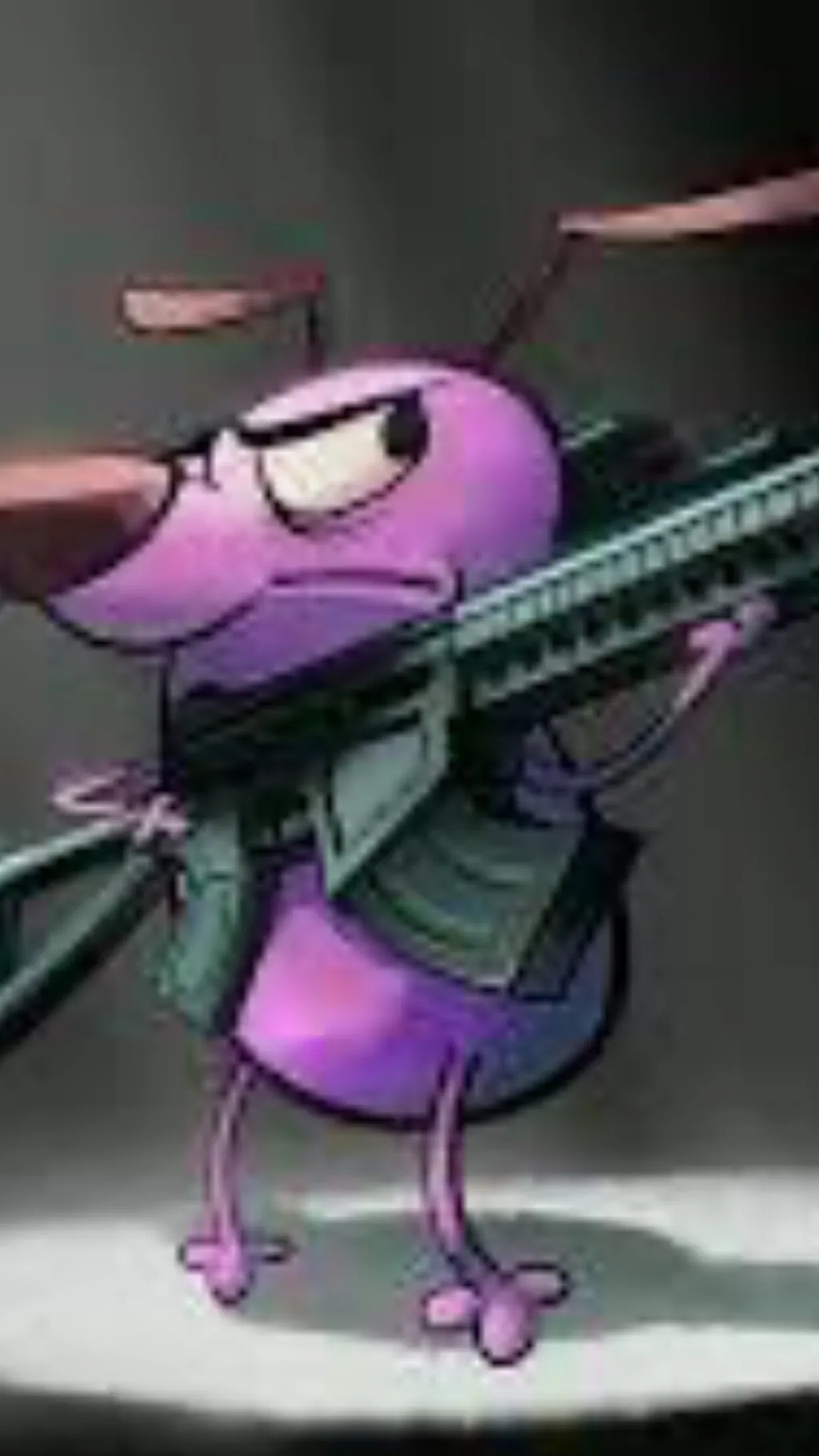 ai character: Courage  background