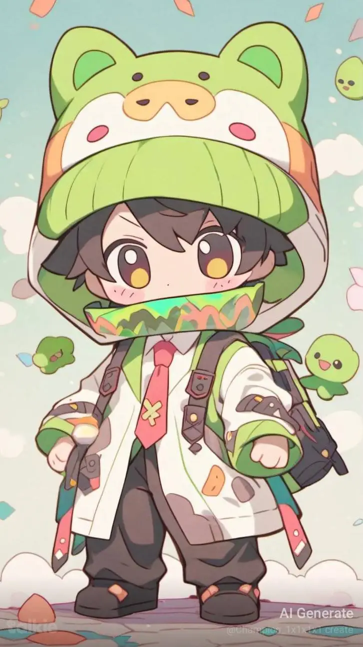ai character: dw sleep over background