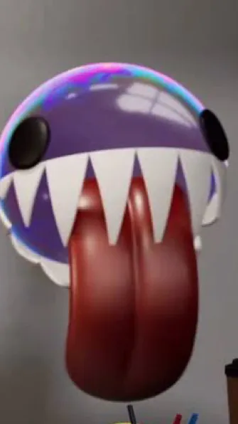 ai character: Bubble background