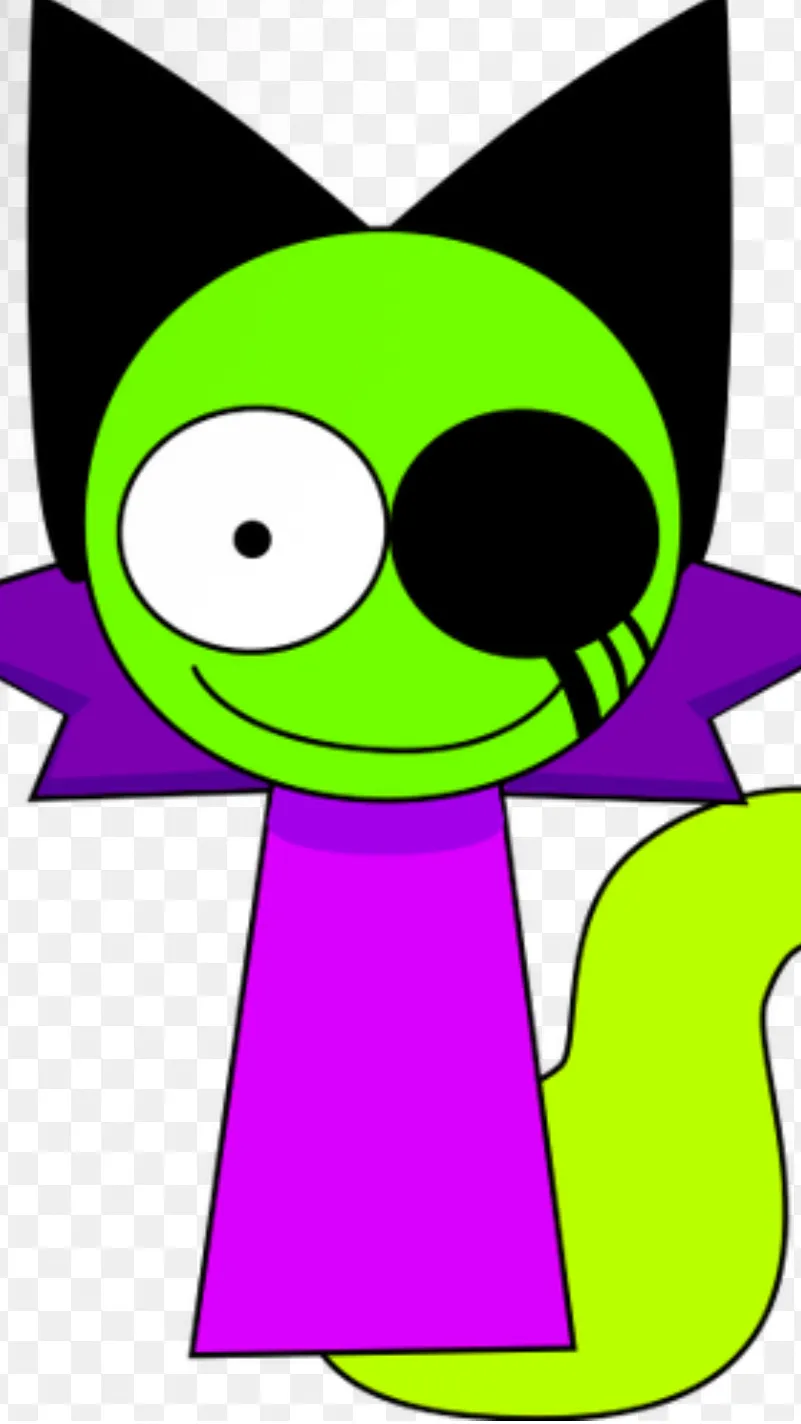 ai character: Pyramixed shifted  background