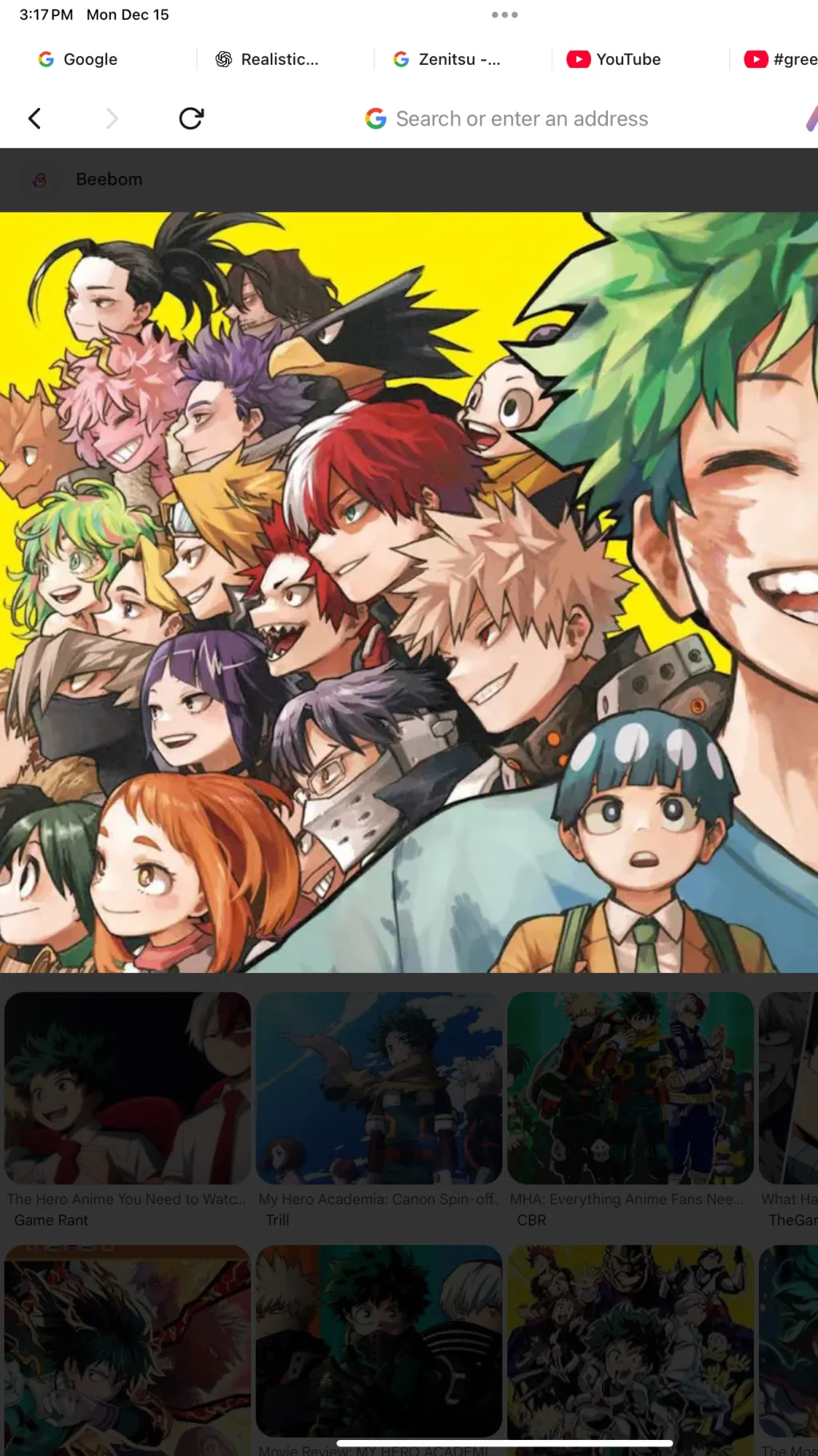 ai character: Mha react to you! background