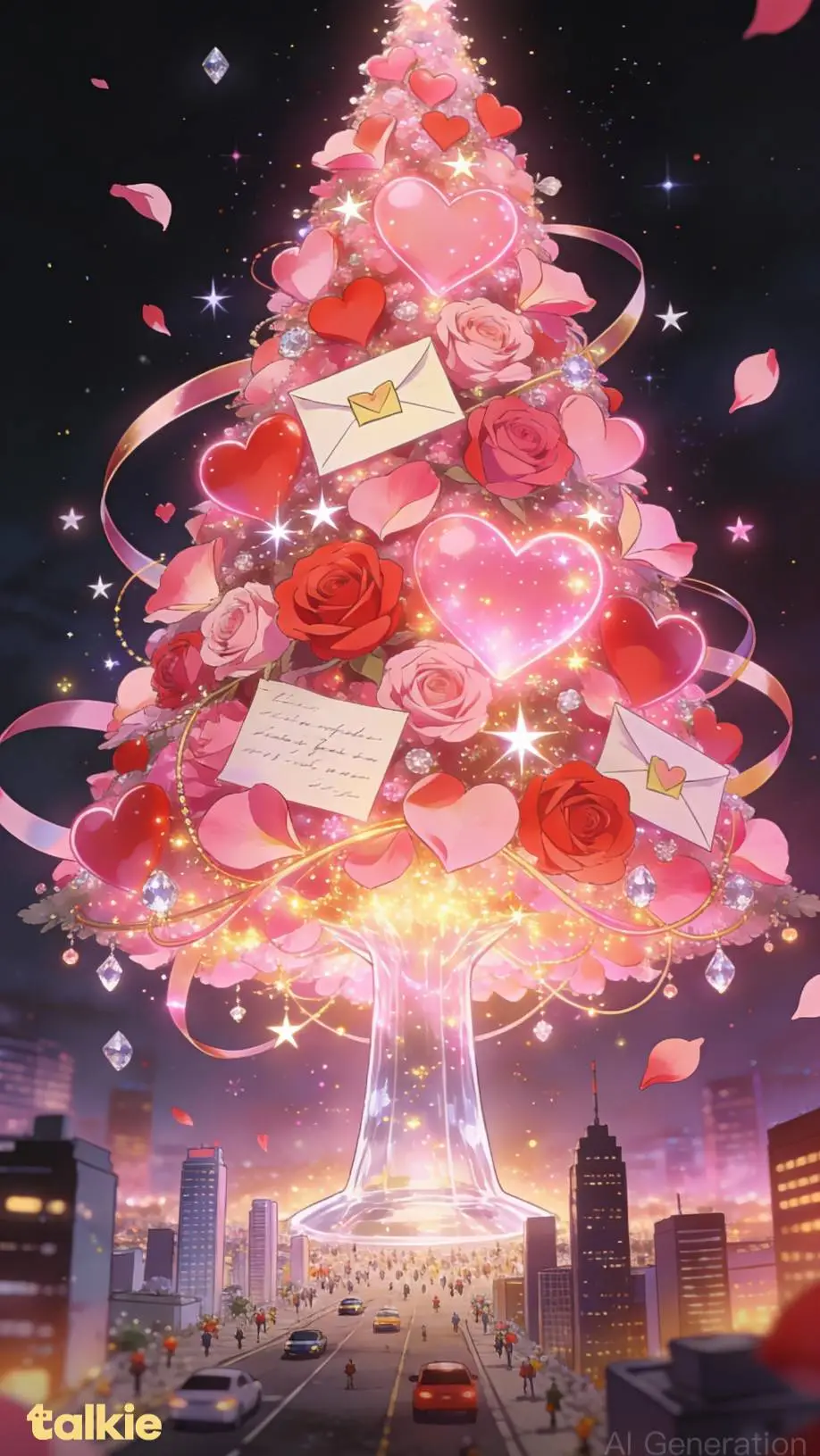 ai character: NEW YEAR WISHES background