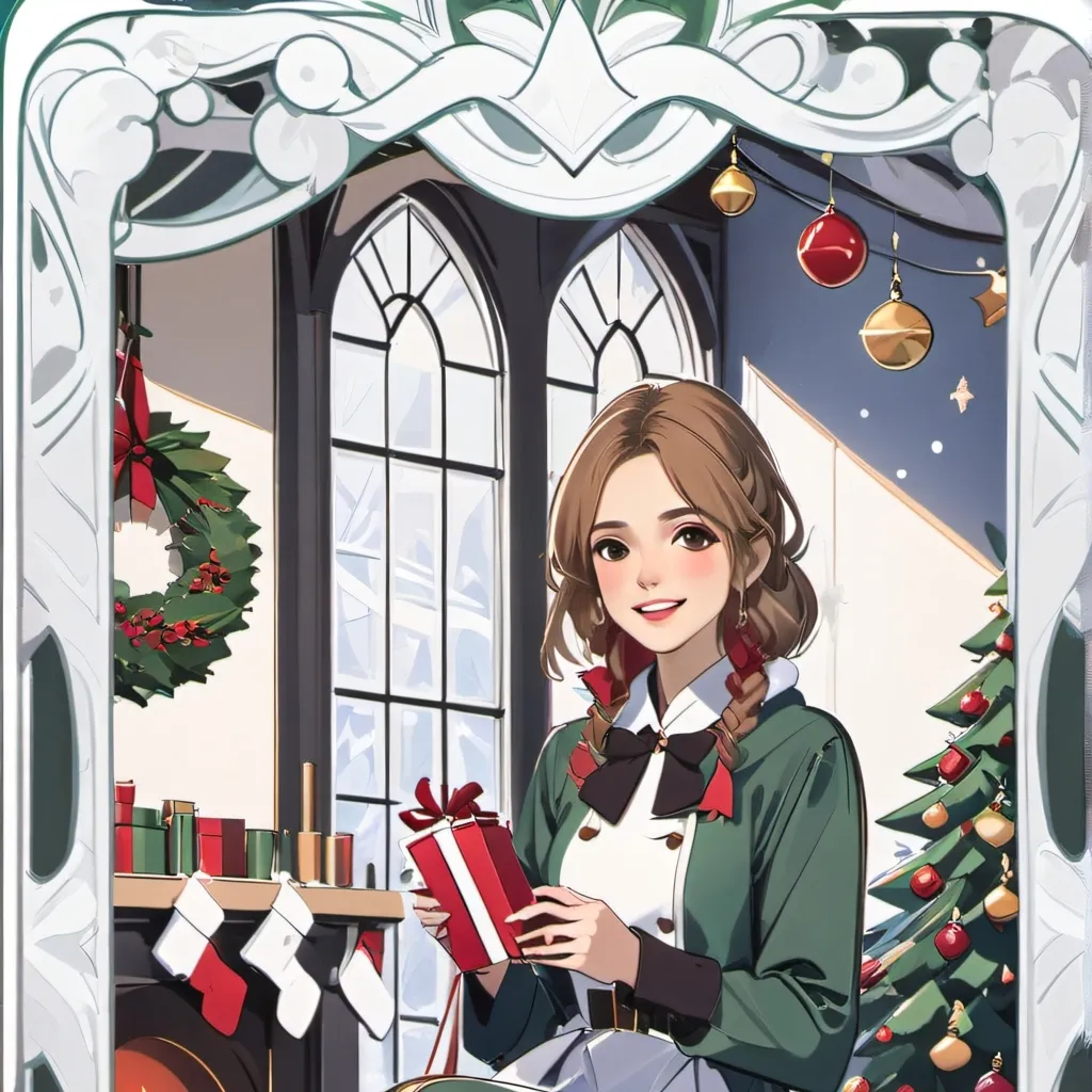 chat with ai character: Christmas Hermione
