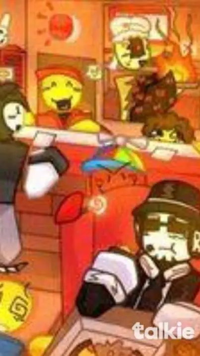 ai character: Elliot pizza place background