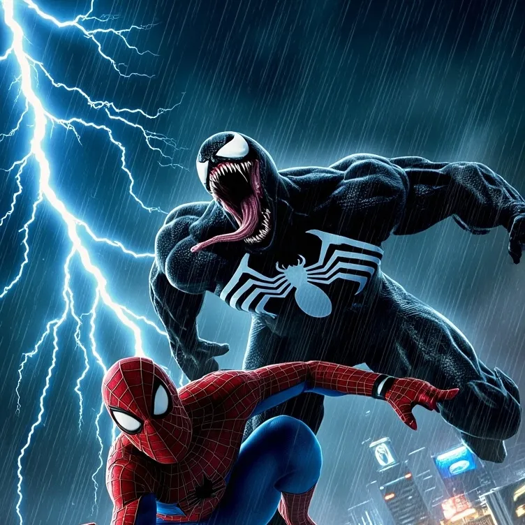 chat with ai character: spiderman vs venom