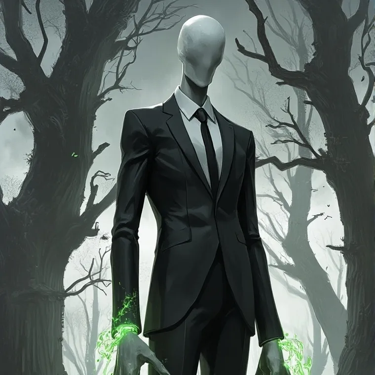 chat with ai character: Slender man 