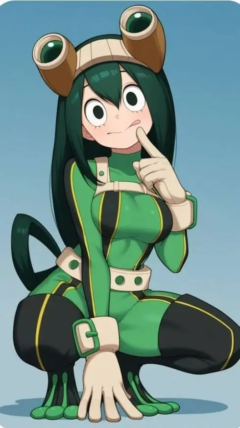 ai character: tsuyu asui background