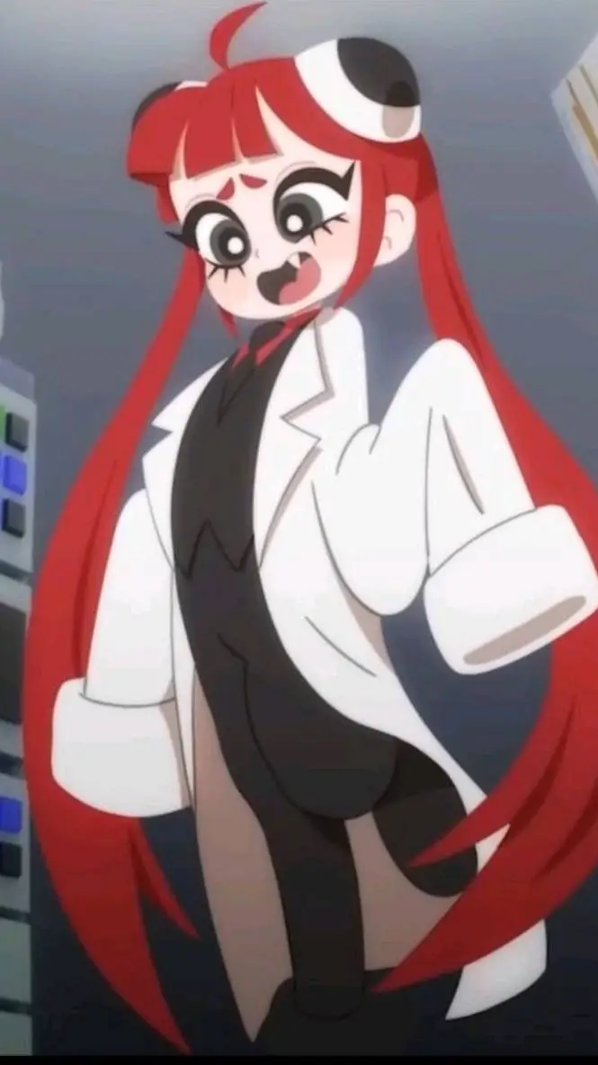 ai character: Red girl  background