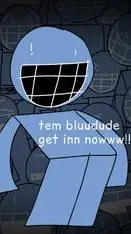 ai character: bluudud background