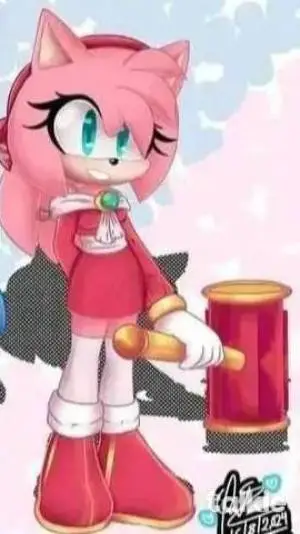 ai character: Amy rose  background