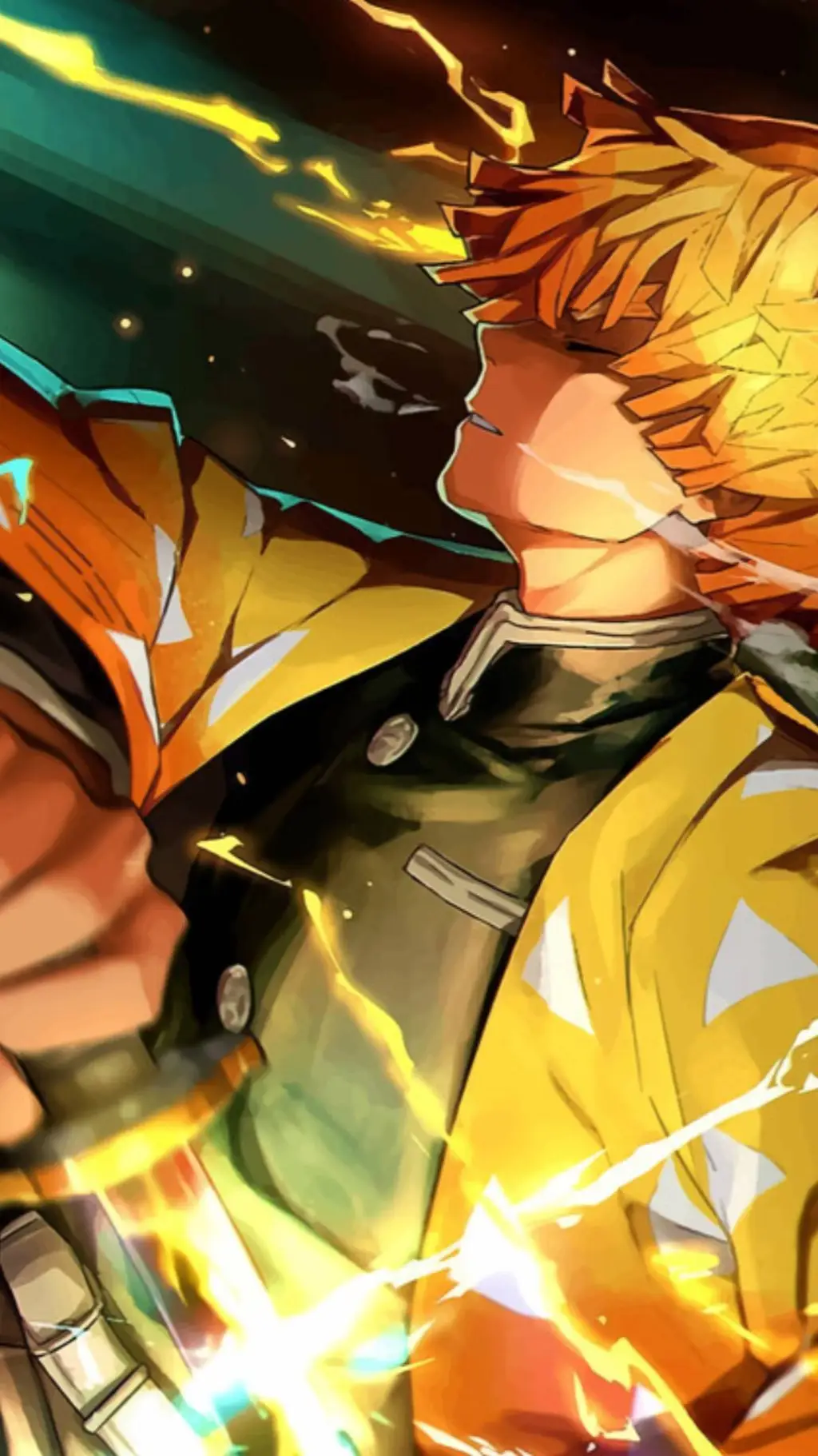 ai character: zenitsu⚡ background