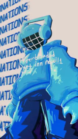 ai character: 🎸Bluudud🩵 background