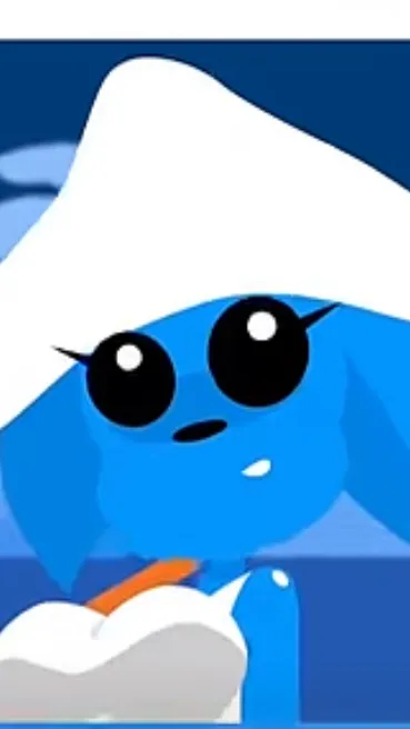ai character: Smurf cat girl background