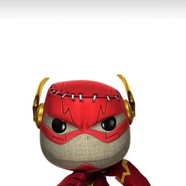 chat with ai character: Sackboy but flash