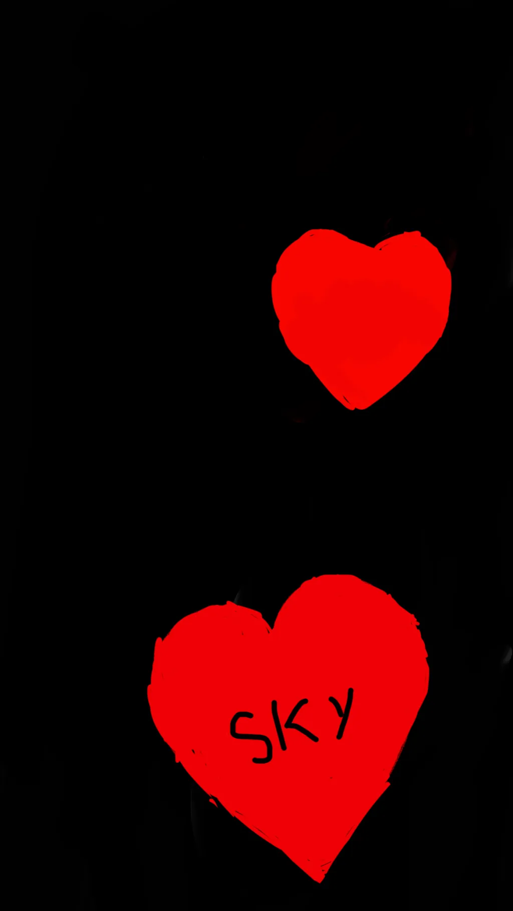 ai character: Heart blue ￼ background