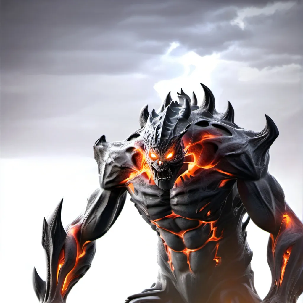 chat with ai character: Scary lava thing