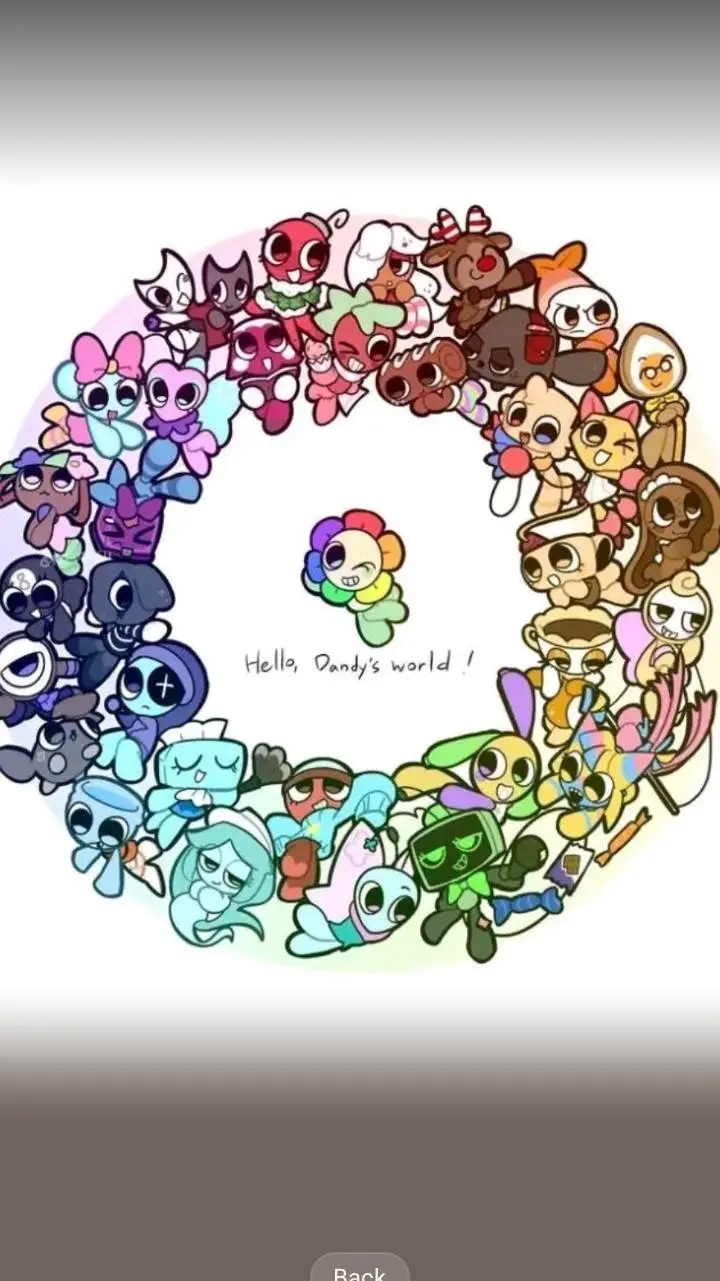 ai character: ~•dandy world•~ background