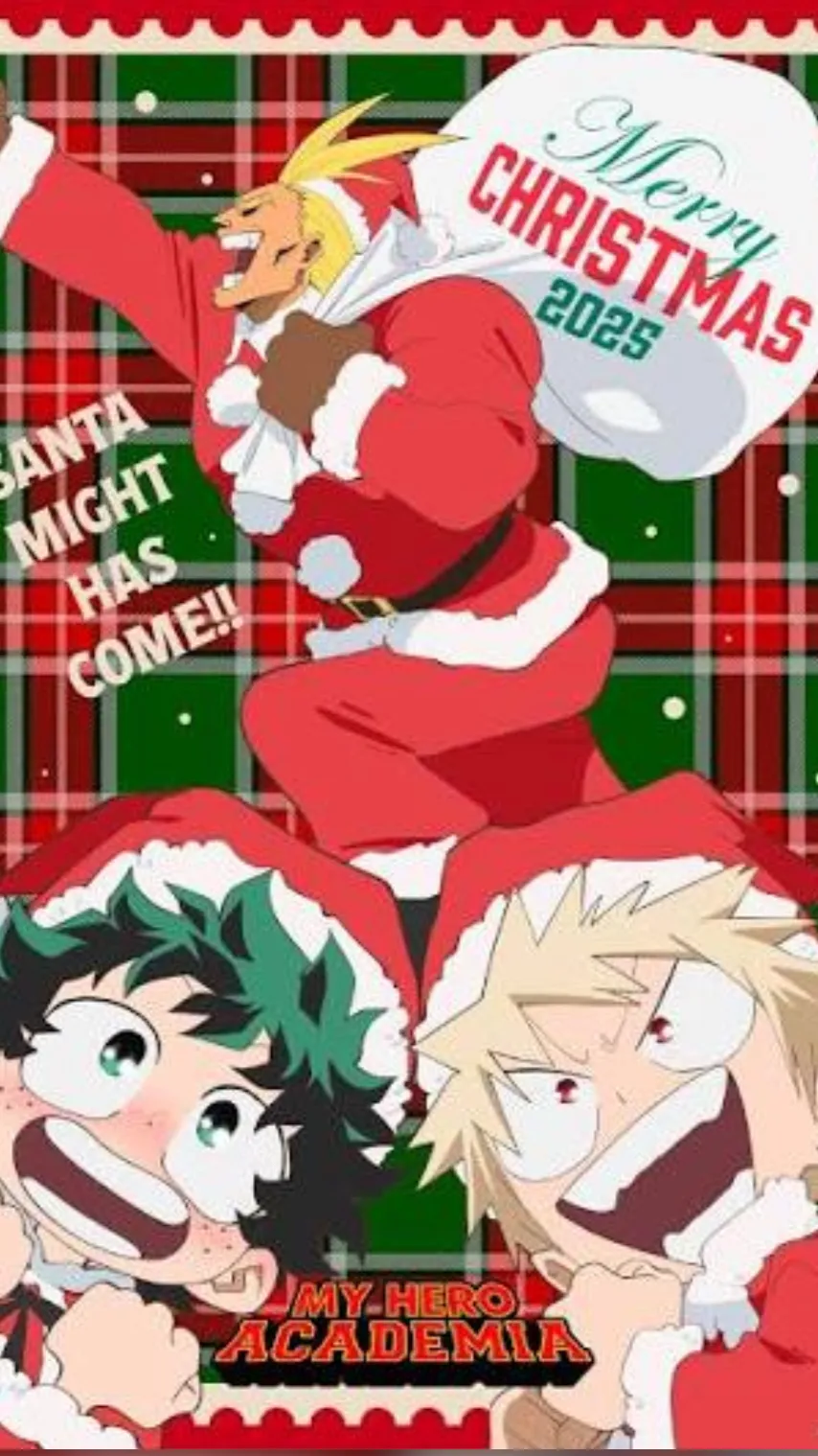 ai character: mha Christmas ☃️ background