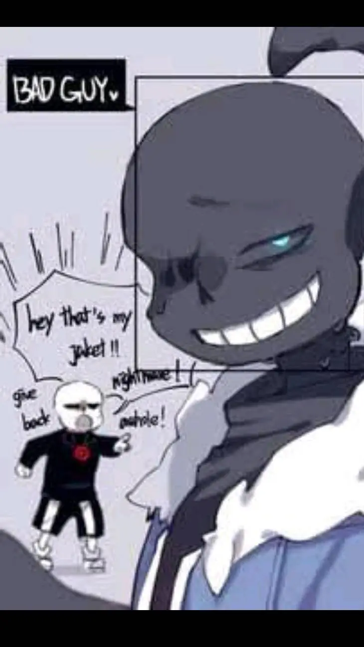 ai character: Nightmare sans background